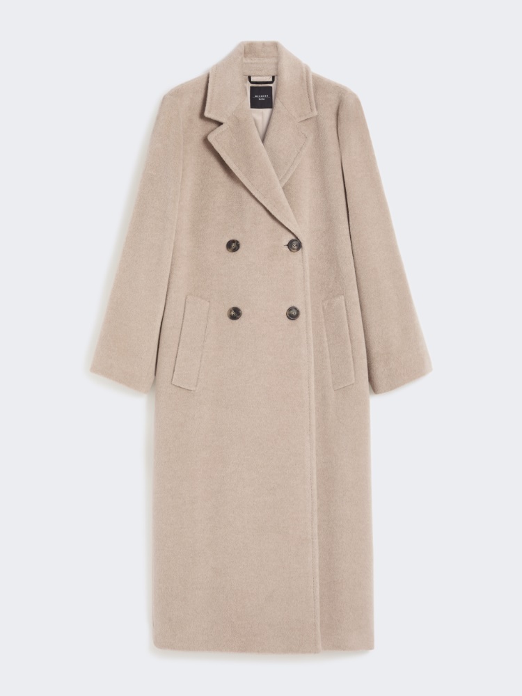 Manteau à double boutonnage en laine et alpaga - GRIS TOURTERELLE - Max Mara