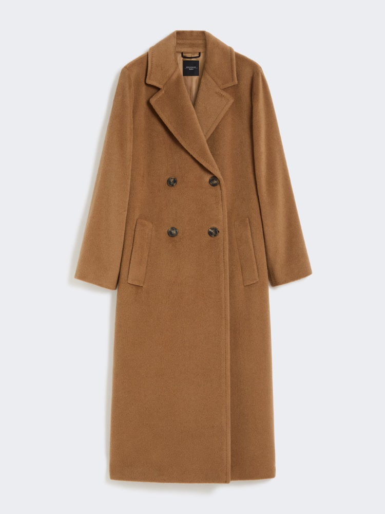 Manteau à double boutonnage en laine et alpaga - POIL DE CHAMEAU - Max Mara