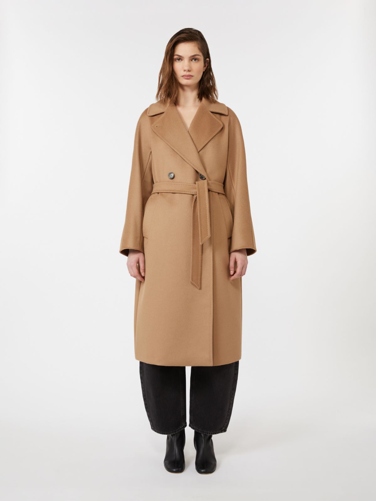 Double-breasted wool midi coat - CAMEL - Max Mara - 2