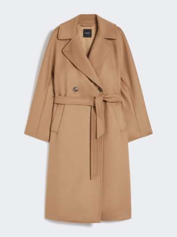 ジャケット MAX MARA Camel Virgin Wool Blend Miele Coat Wool and cashmere jersey coat, camel | 