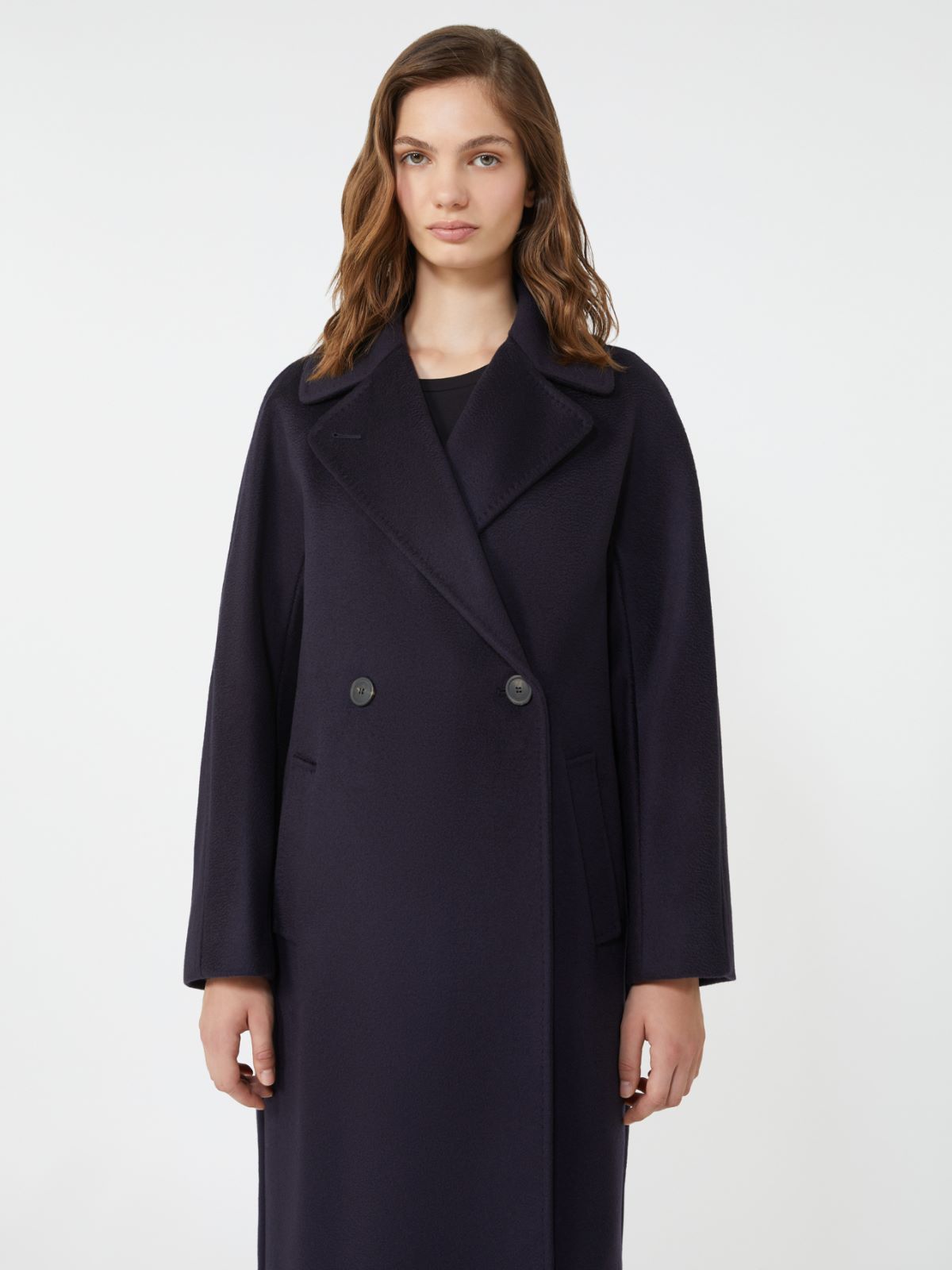 Double-breasted wool midi coat - NAVY - Max Mara - 4