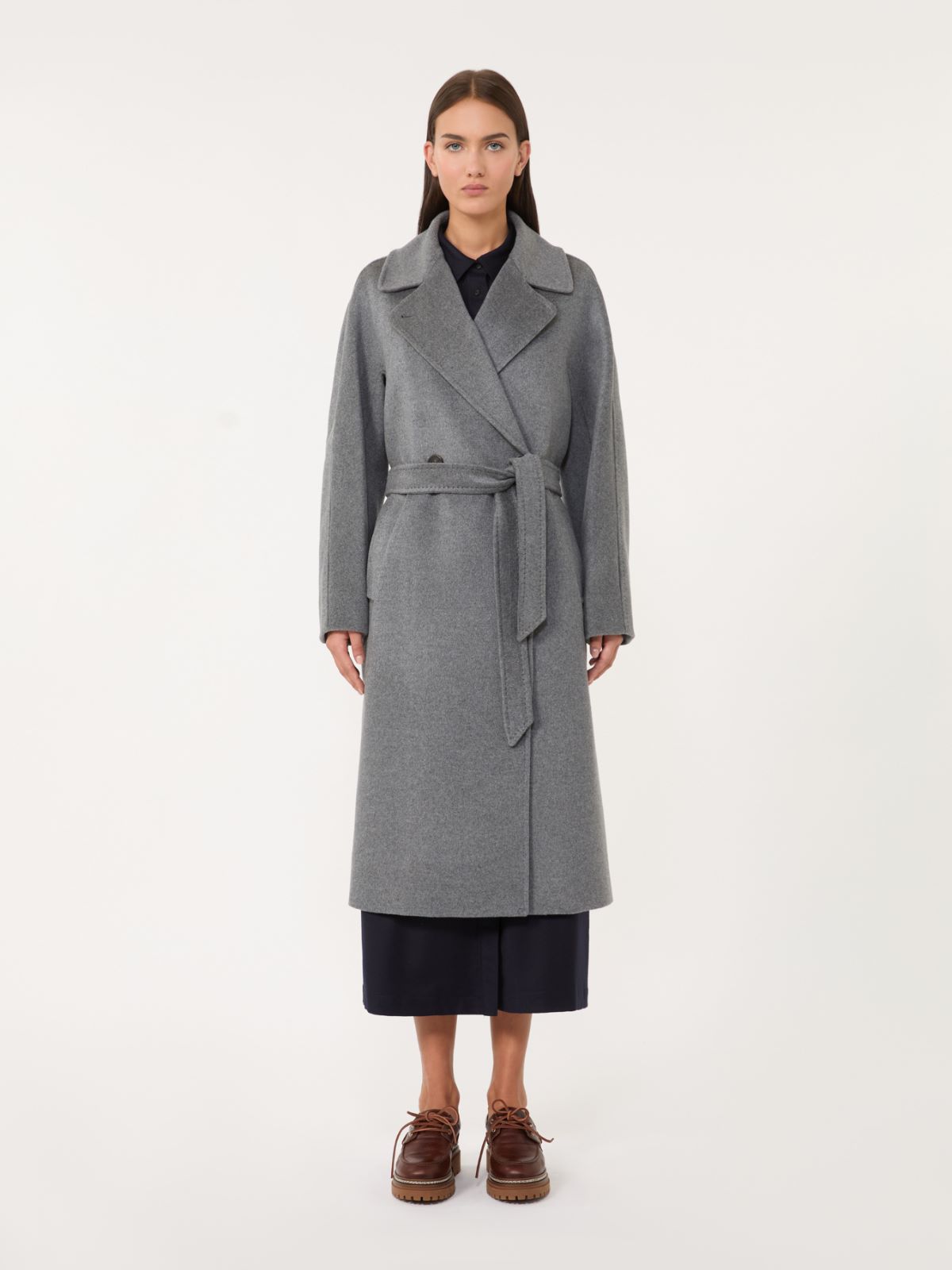 Double-breasted wool midi coat - DARK GREY - Max Mara - 2