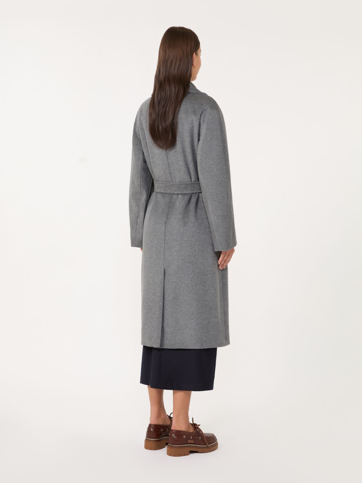 Double-breasted wool midi coat - DARK GREY - Max Mara - 3