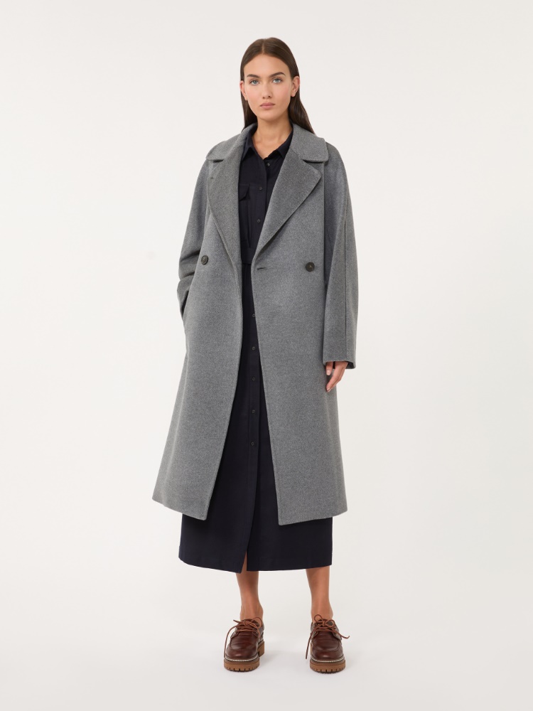 Manteau mi-long à double boutonnage en laine - GRIS FONCE - Max Mara - 2
