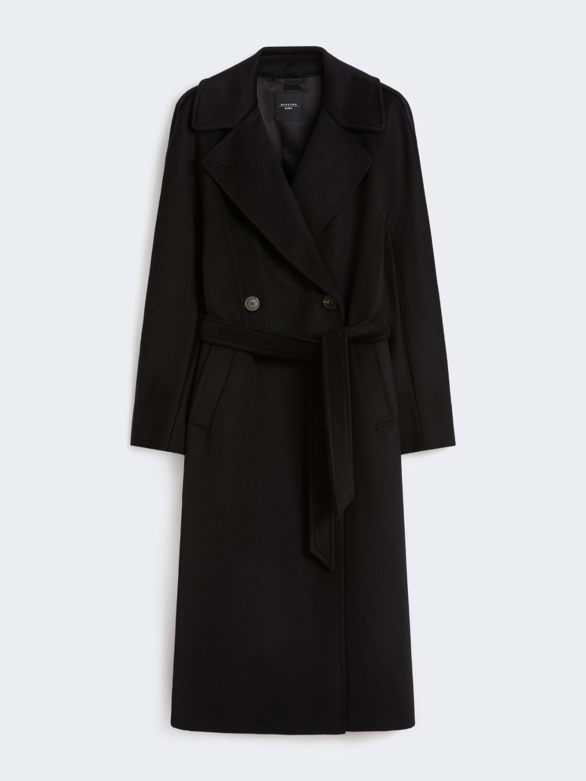 [レジナ] ピュア ヴァージンウール ダブルブレスト コート - BLACK - Max Mara - 8
