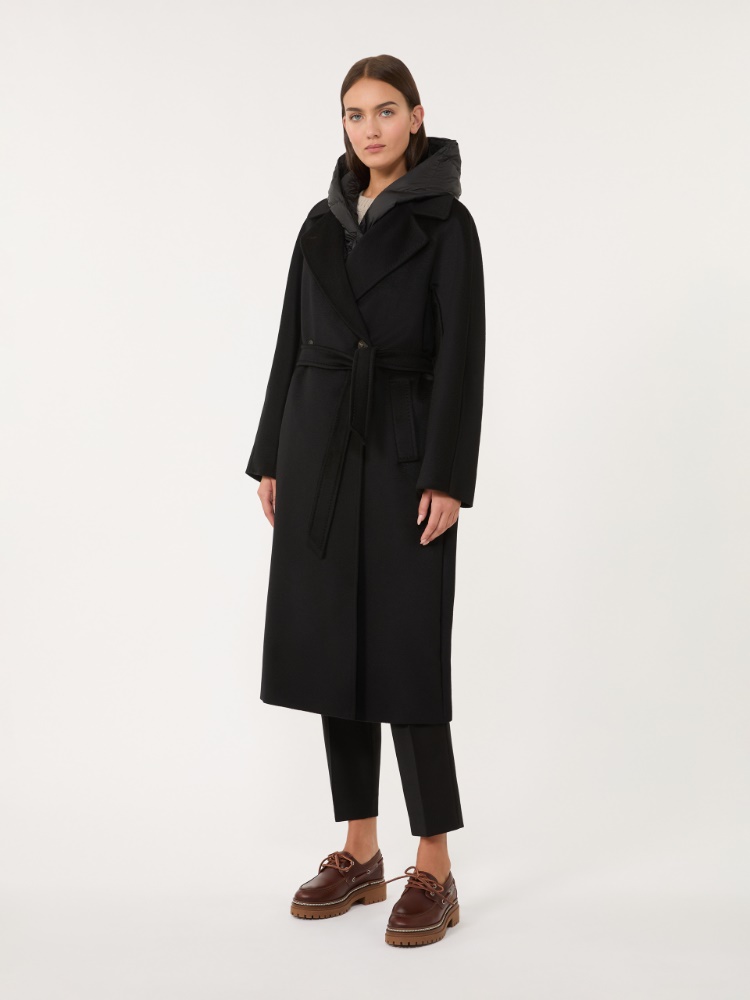 Manteau mi-long à double boutonnage en laine - NOIR - Max Mara - 2