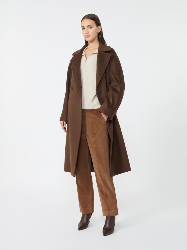 Double-breasted wool midi coat - CHOCOLATE - Max Mara