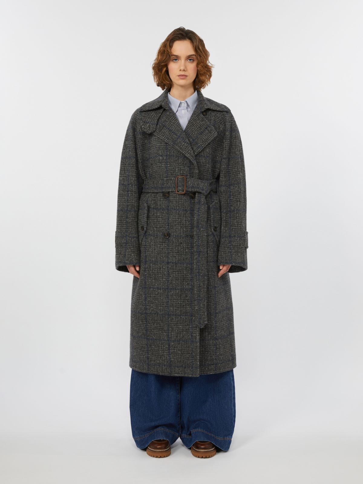 Long wool tweed coat - DARK GREY - Max Mara - 2