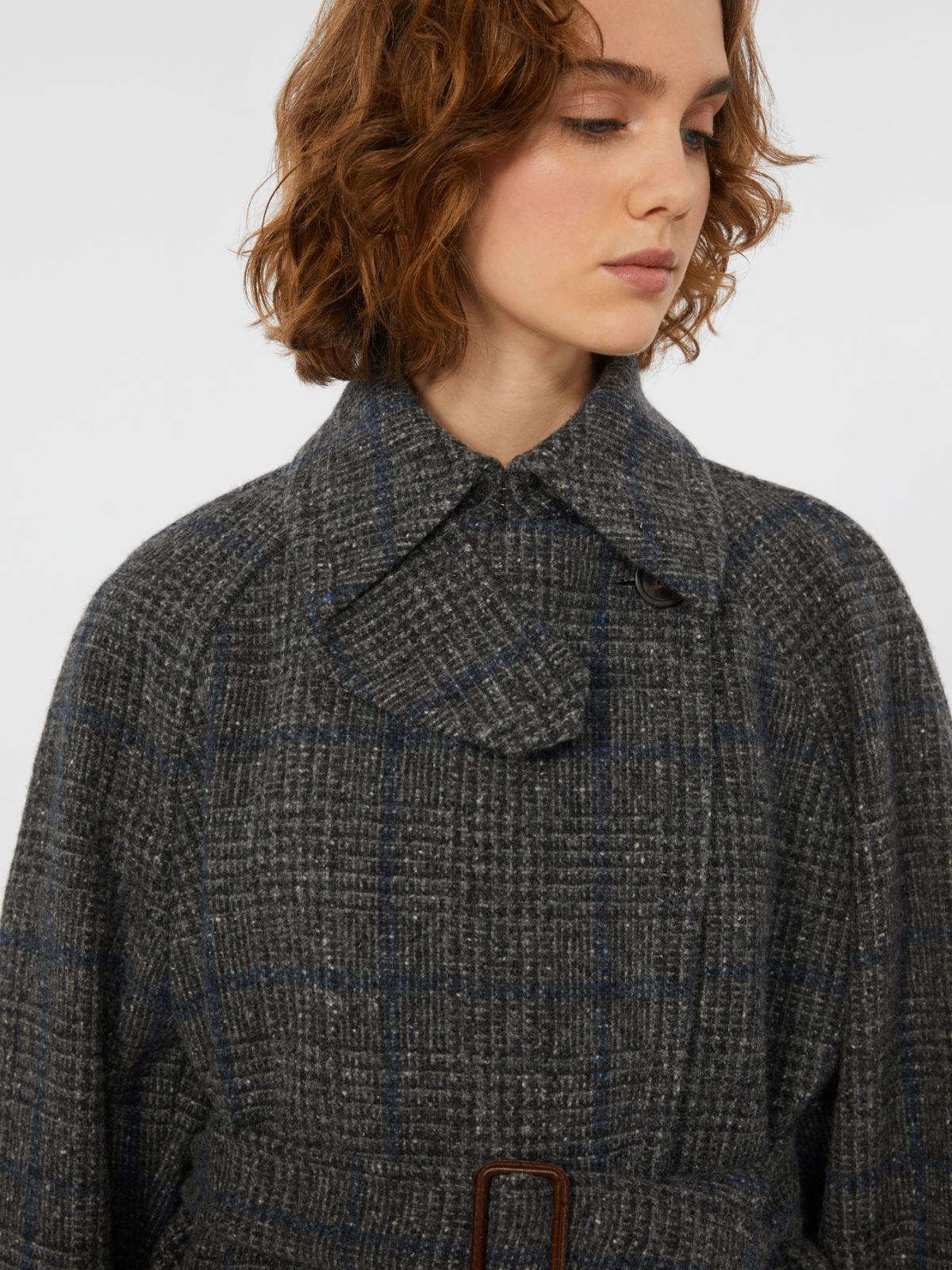 Long wool tweed coat - DARK GREY - Max Mara - 4