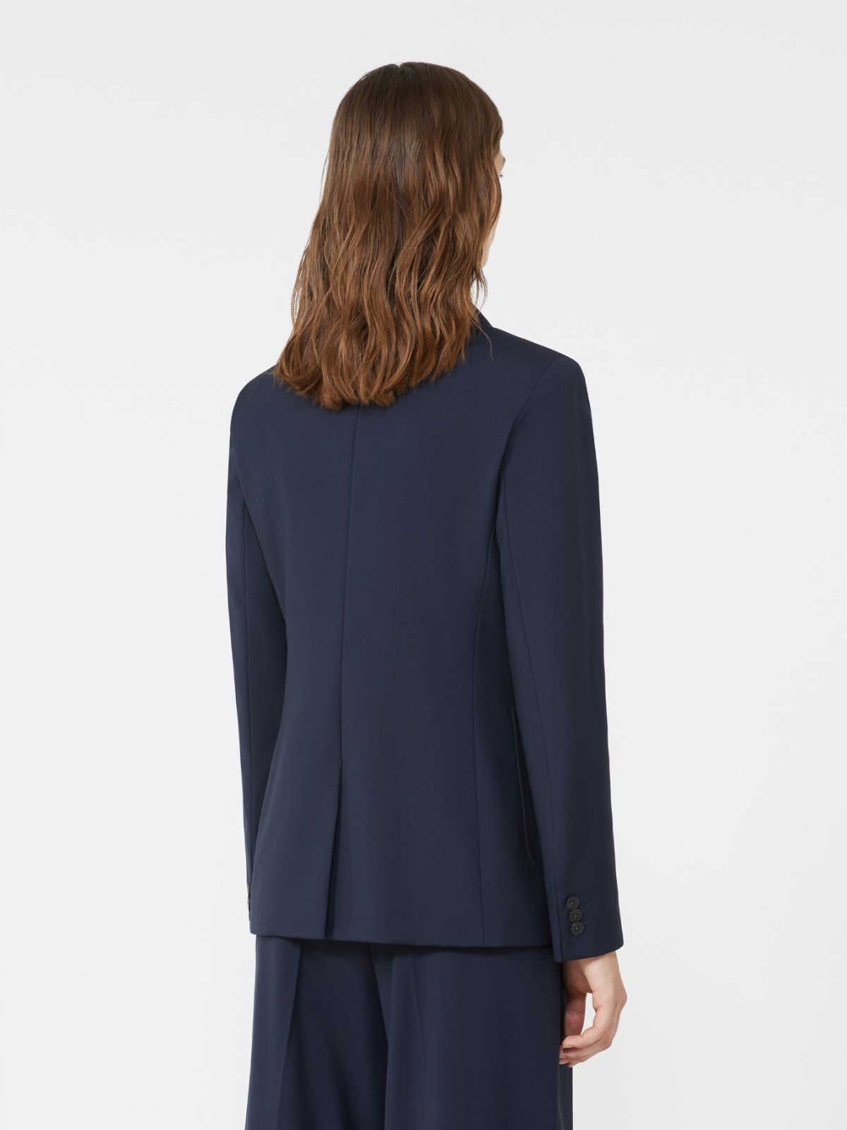 Double-breasted blazer in wool canvas - NAVY - Max Mara - 3