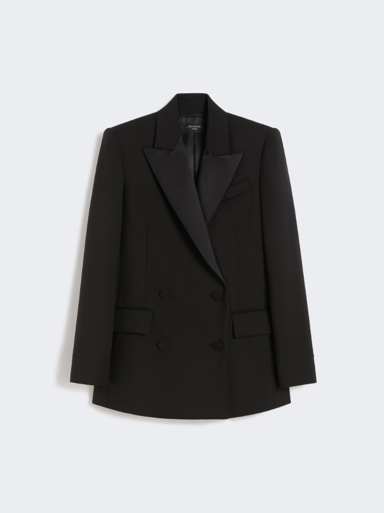 Wool tuxedo blazer - BLACK - Max Mara