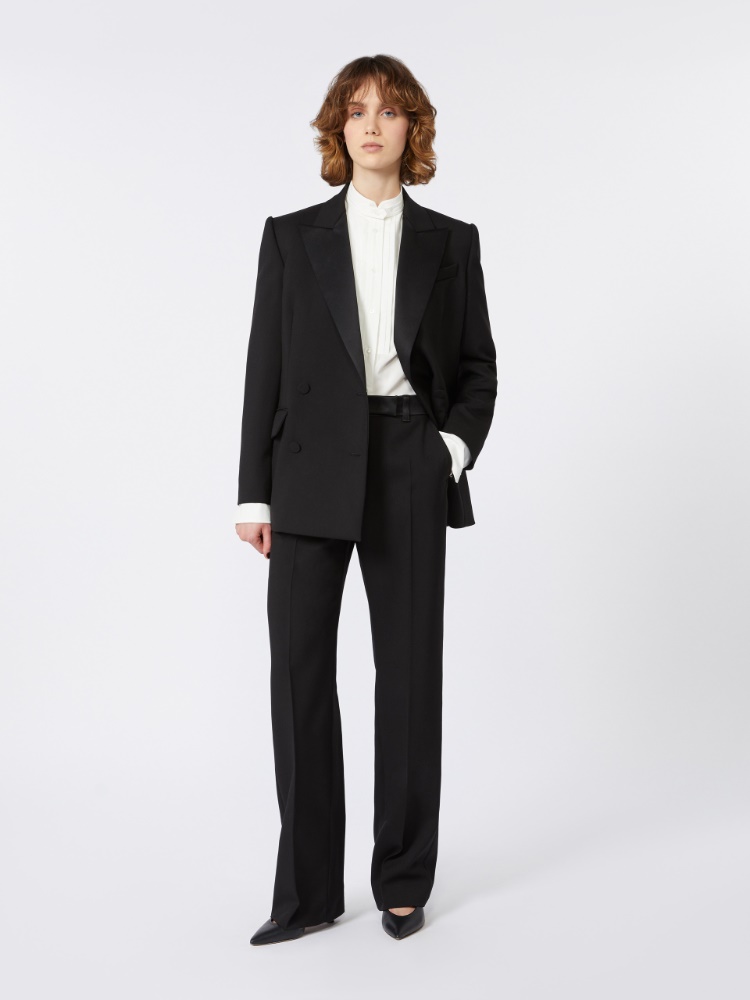 Smoking-Blazer aus Wolle - SCHWARZ - Max Mara