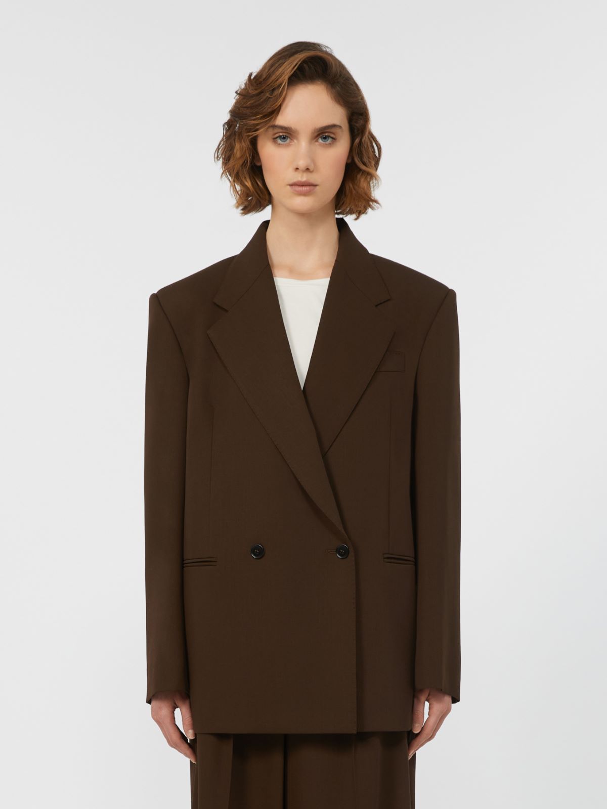 Wool twill blazer - DARK BROWN - Max Mara - 2
