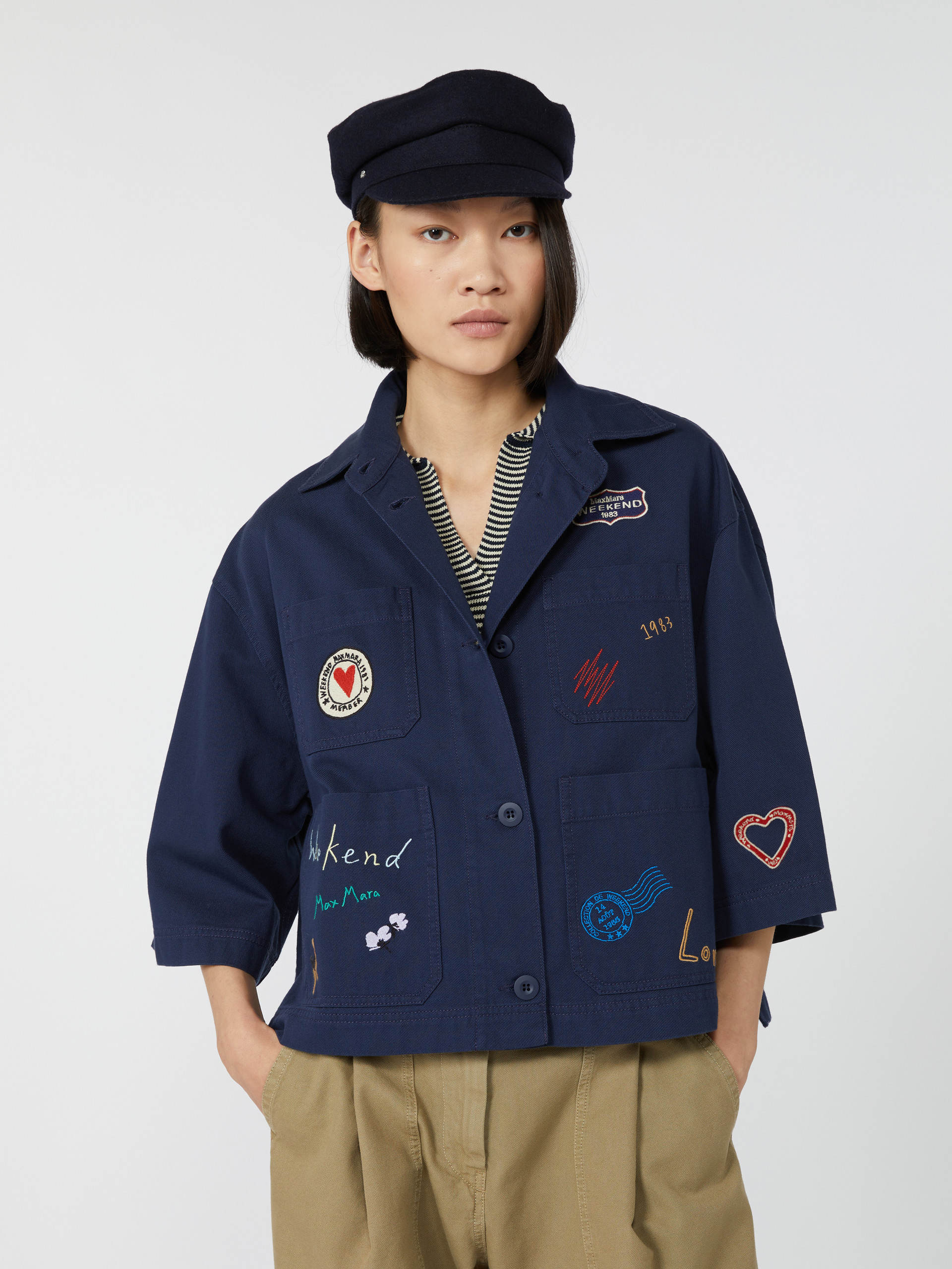 아쑤안 코튼 자켓 - ULTRAMARINE - Max Mara - 3