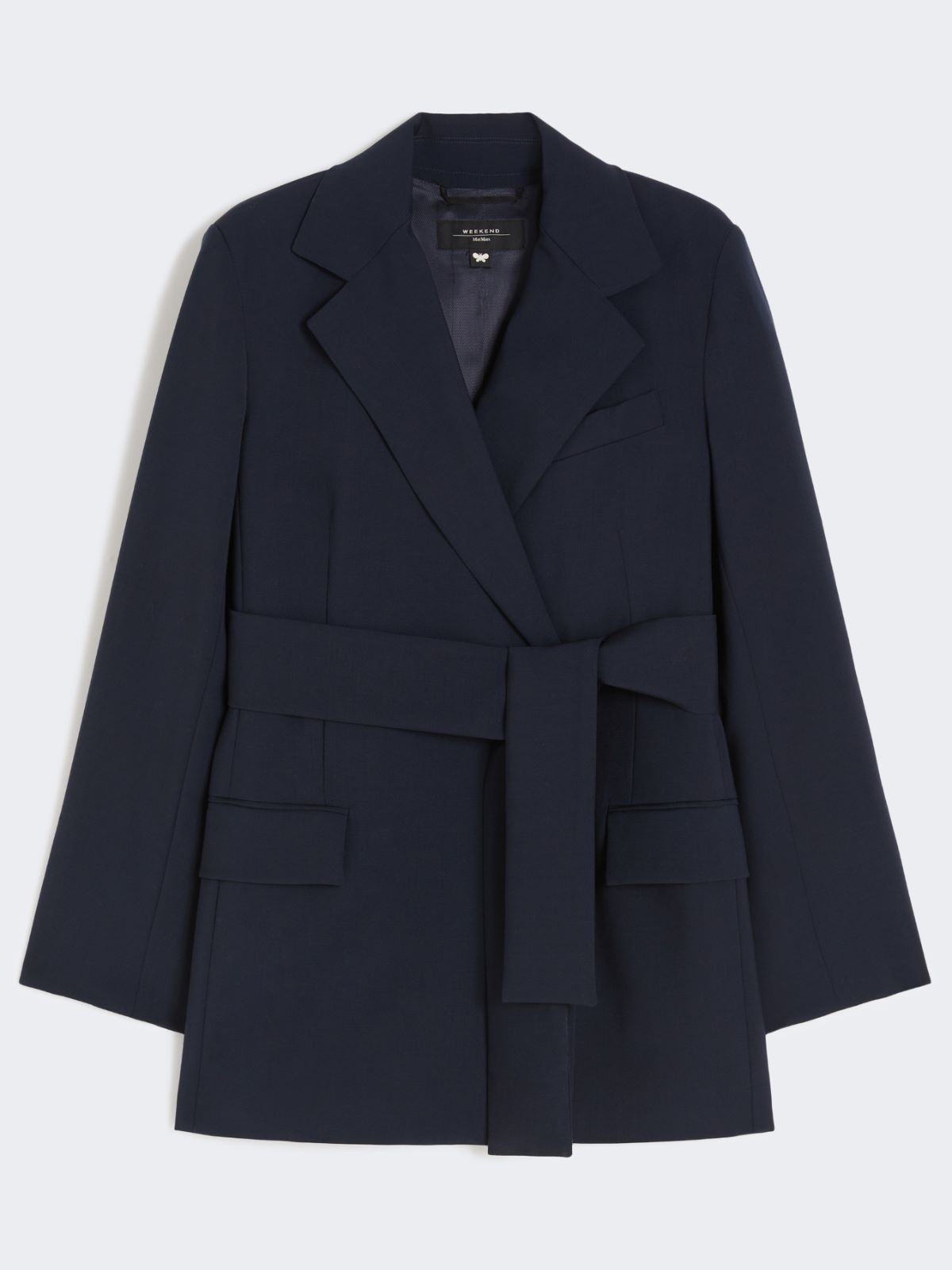 Belted wool jacket - NAVY - Max Mara - 9