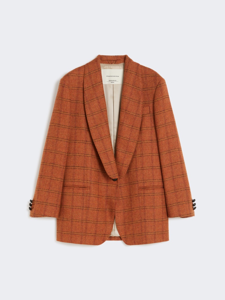 Blazer en mezcla de lana con diseño - NARANJA - Max Mara