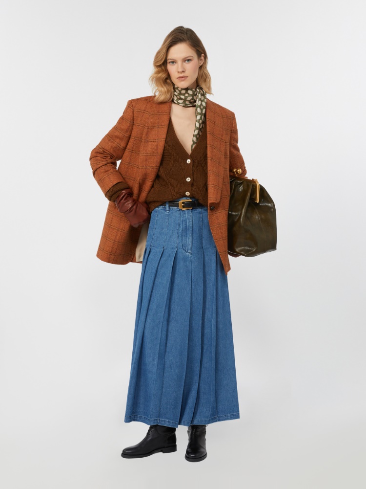 Patterned wool blend blazer - ORANGE - Max Mara
