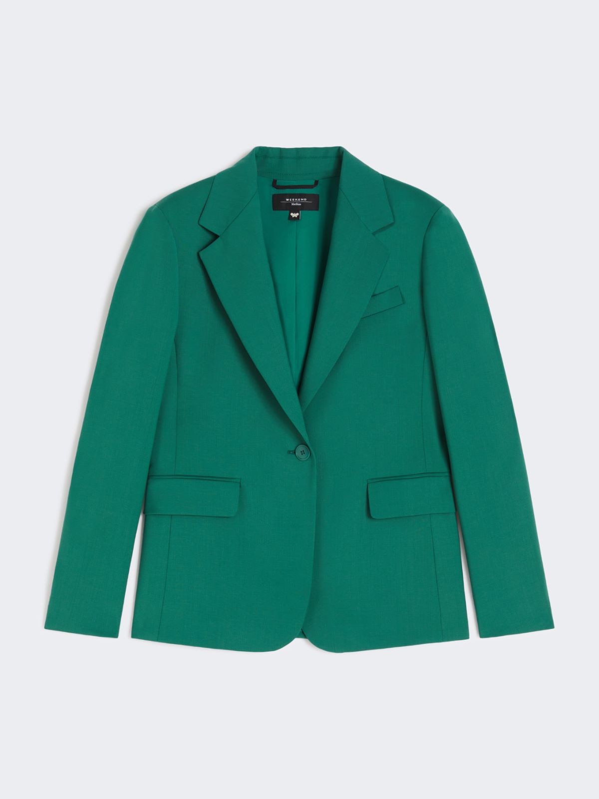 Blazer de lana natural elástica - VERDE - Max Mara - 9