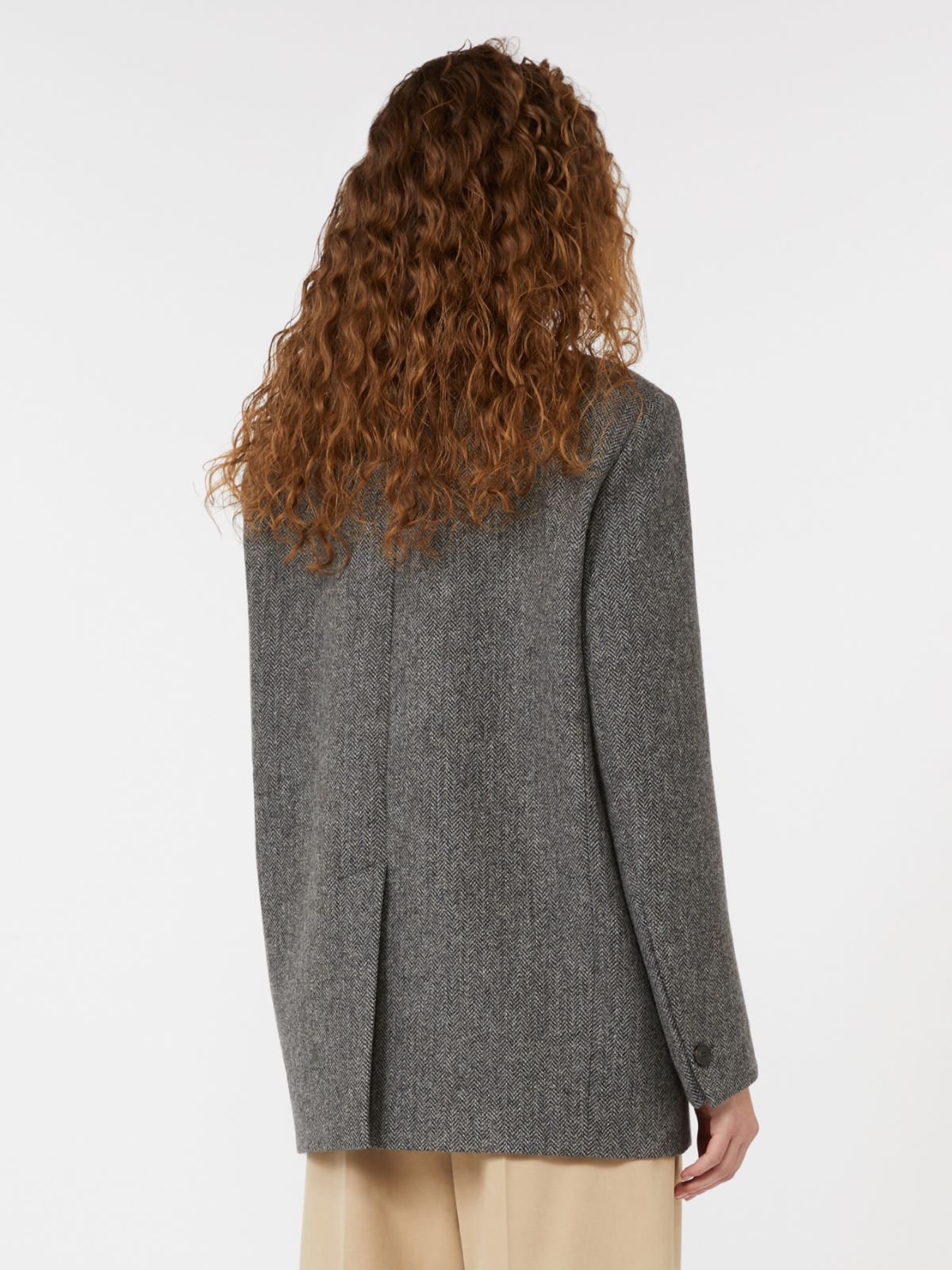 Blazer surdimensionné en laine - GRIS FONCE - Max Mara - 3