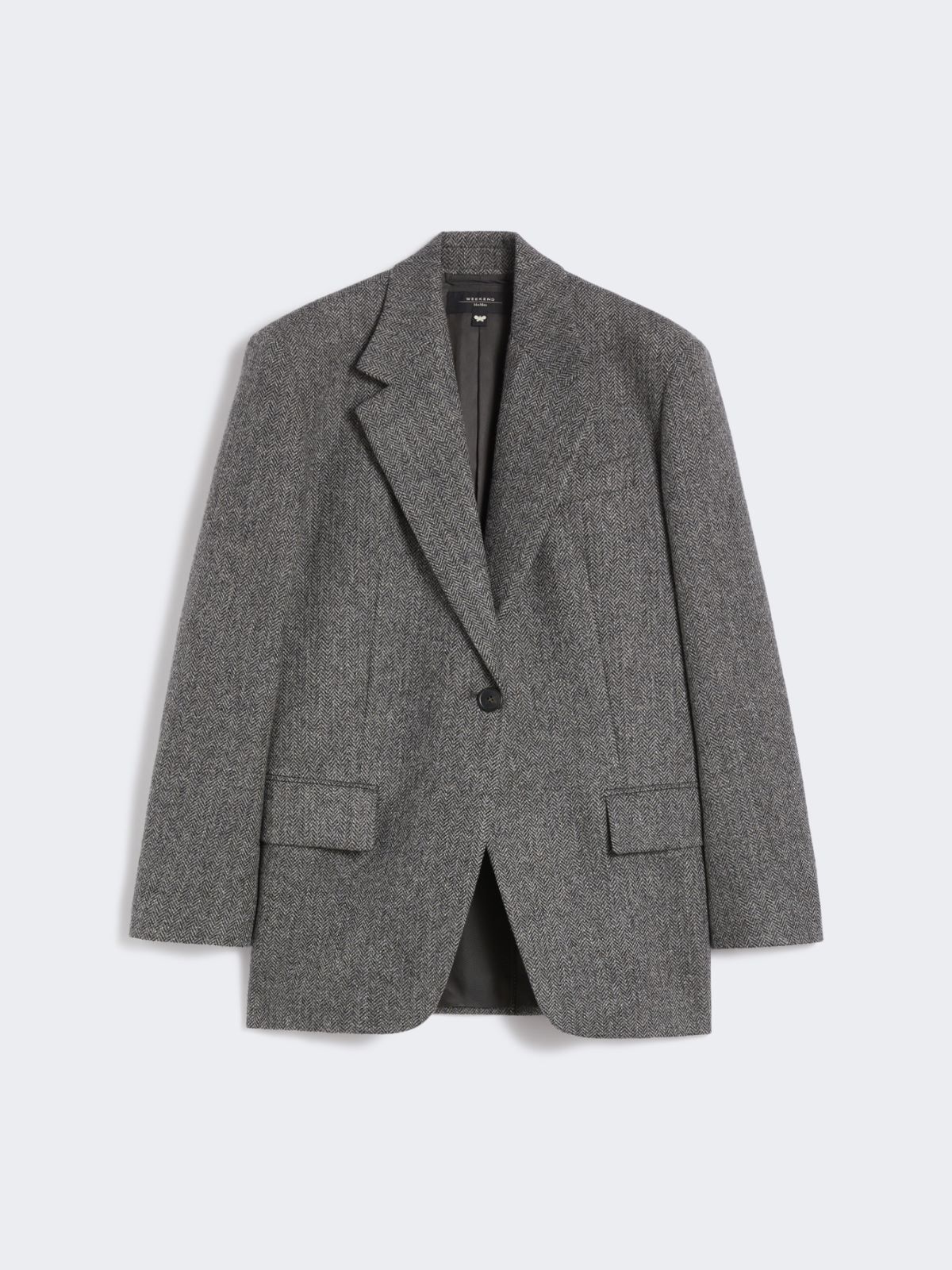 Oversize wool blazer - DARK GREY - Max Mara - 9