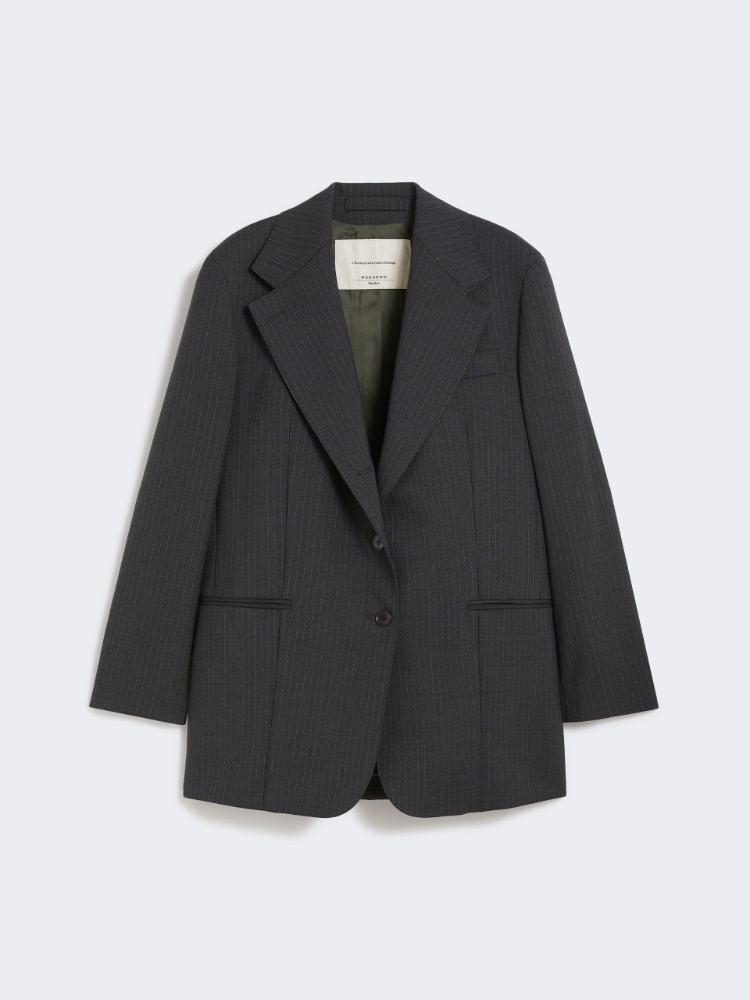 Woollen cloth blazer - DARK GREY - Max Mara