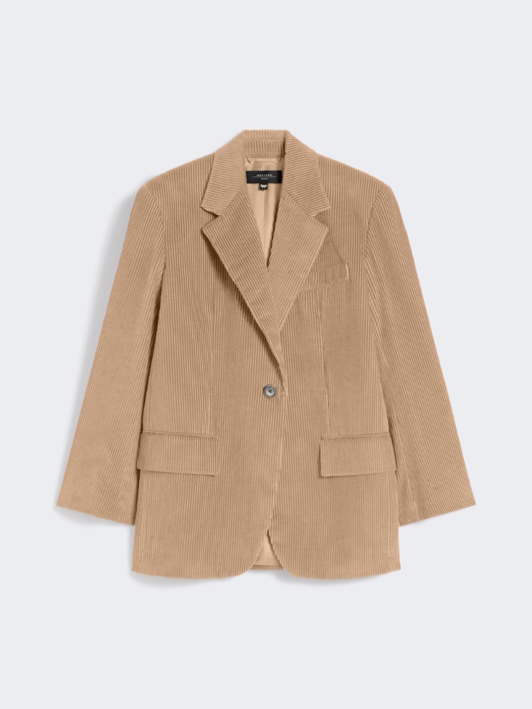 Einreihiger Blazer aus Samt - SAND - Max Mara