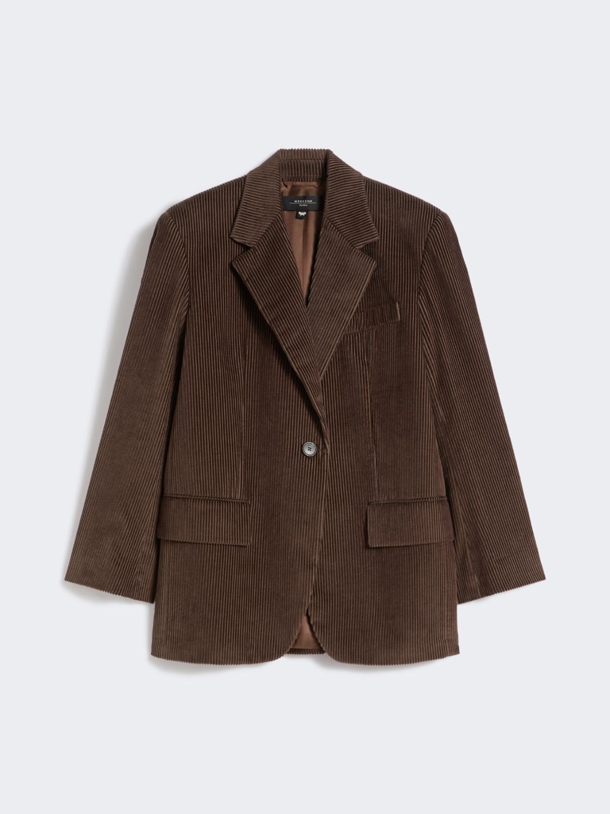 Blazer monopetto in velluto - CIOCCOLATO - Max Mara - 9