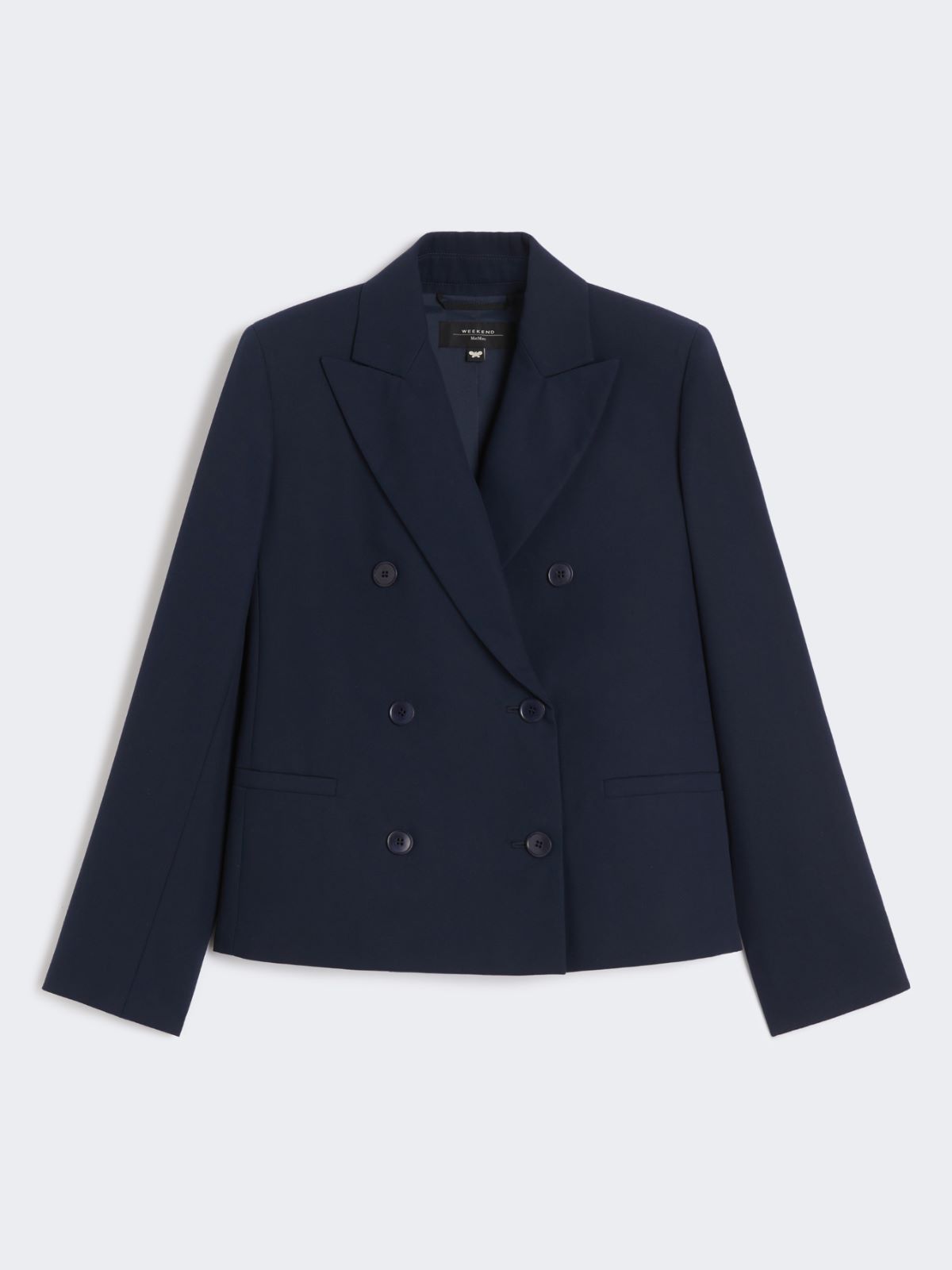 Double-breasted gabardine jacket - NAVY - Max Mara - 9