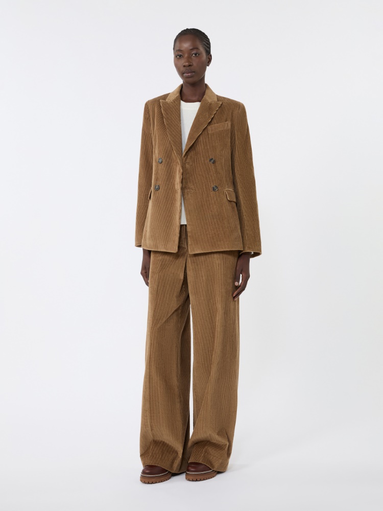 Doppelreihiger Blazer aus Samt - HASELNUSS - Max Mara