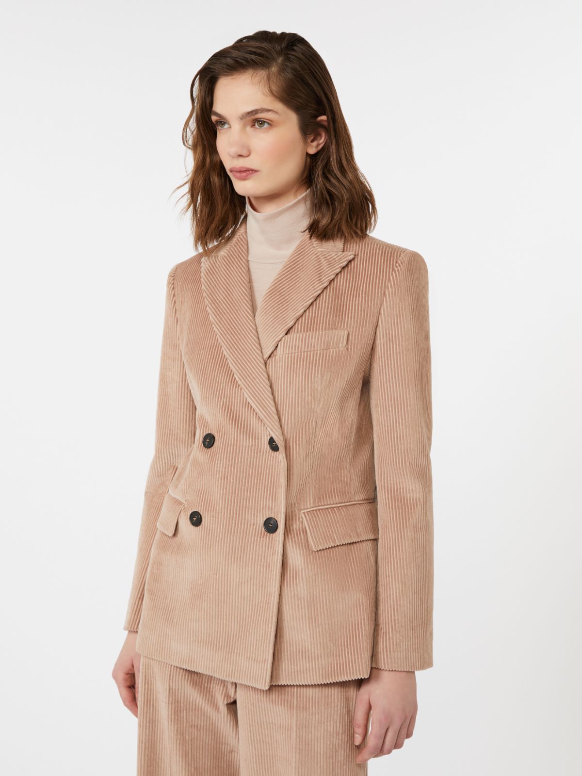 Double-breasted velvet blazer - ANTIQUE ROSE - Max Mara - 4