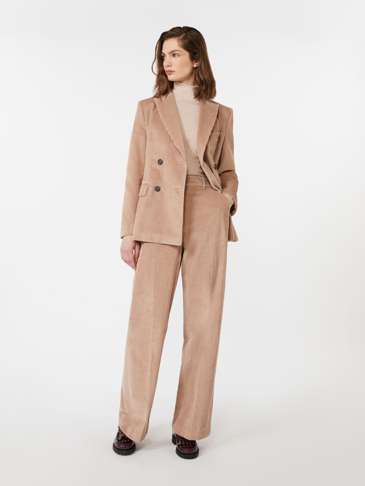 Double-breasted velvet blazer - ANTIQUE ROSE - Max Mara