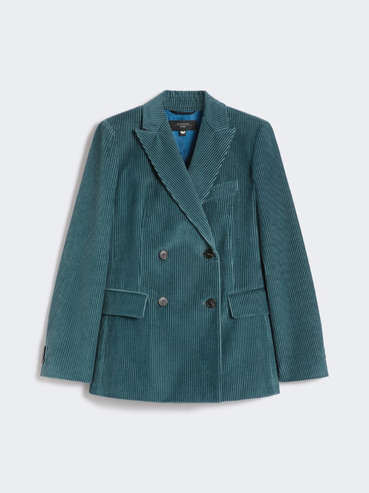 Double-breasted velvet blazer - OIL - Max Mara