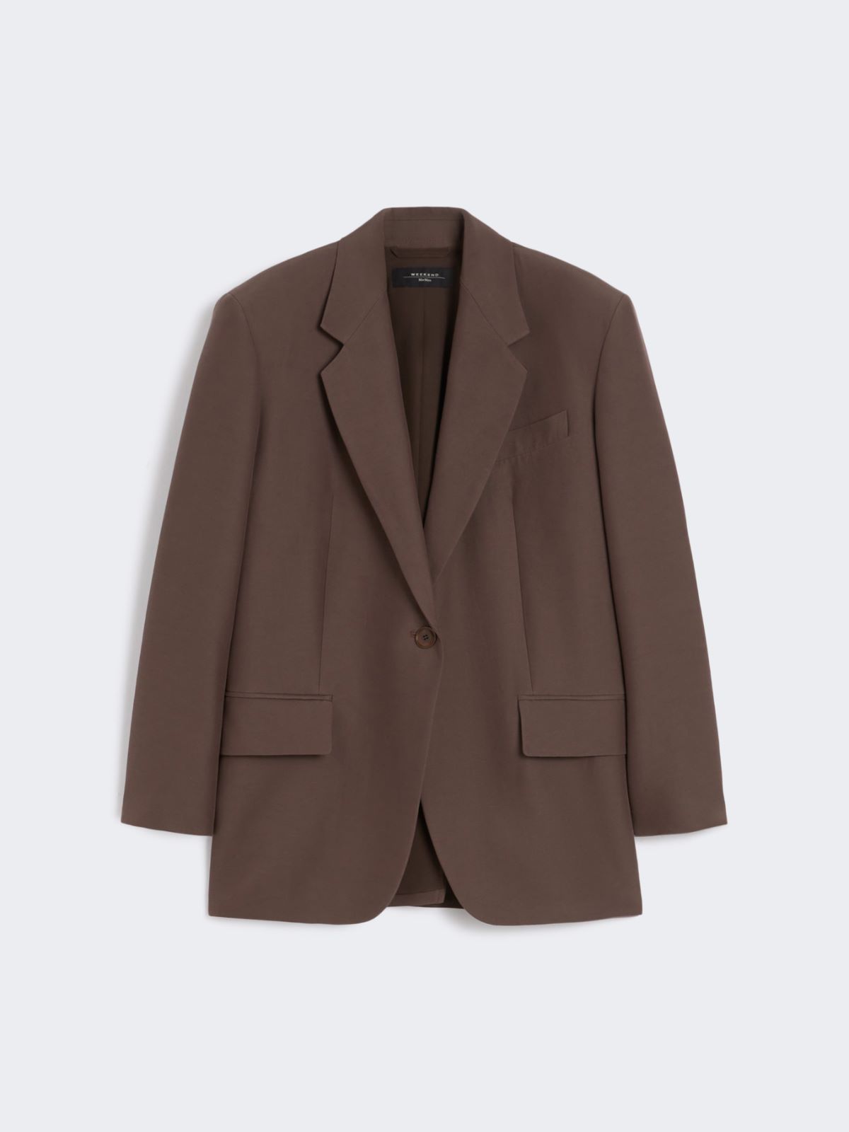 Blazer oversize de mezcla de algodón - CHOCOLATE - Max Mara - 9
