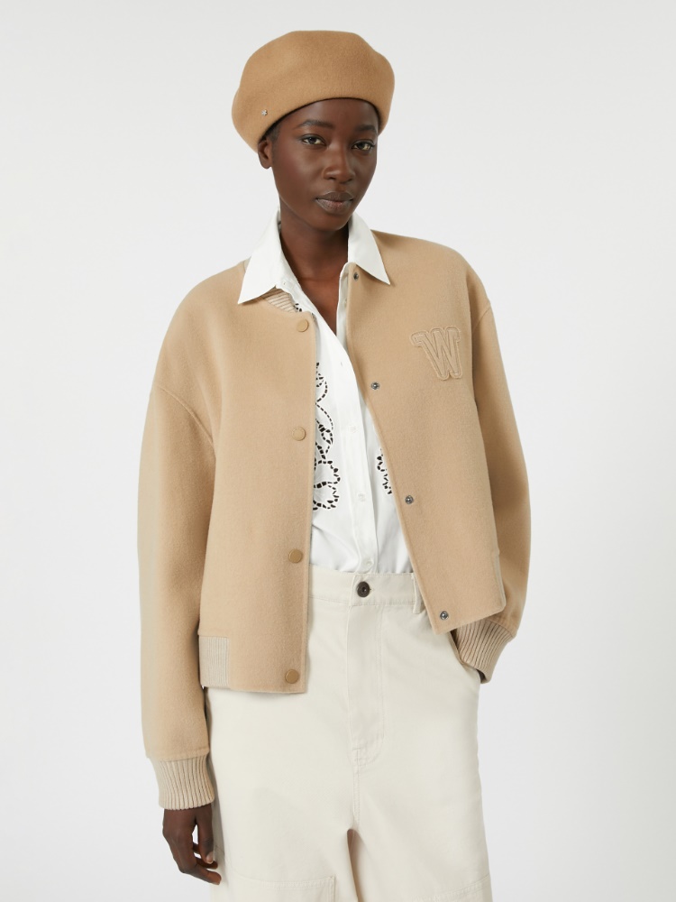 【★完売必至★】WEEKENDMAXMARA ☆ ボンバージャケット ZELANTE Wool-blend bomber jacket, camel |