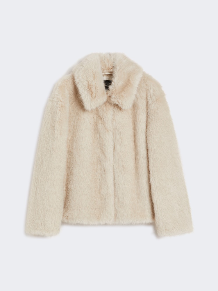 Soft-feel cropped jacket - BEIGE - Max Mara