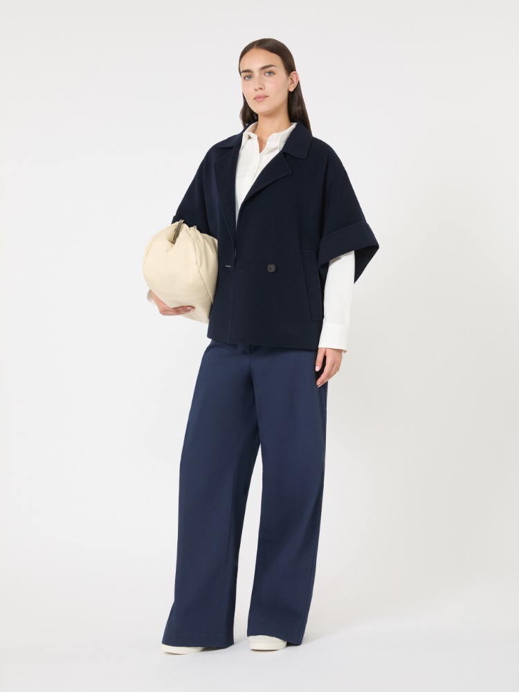 Short wool broadcloth coat - NAVY - Max Mara