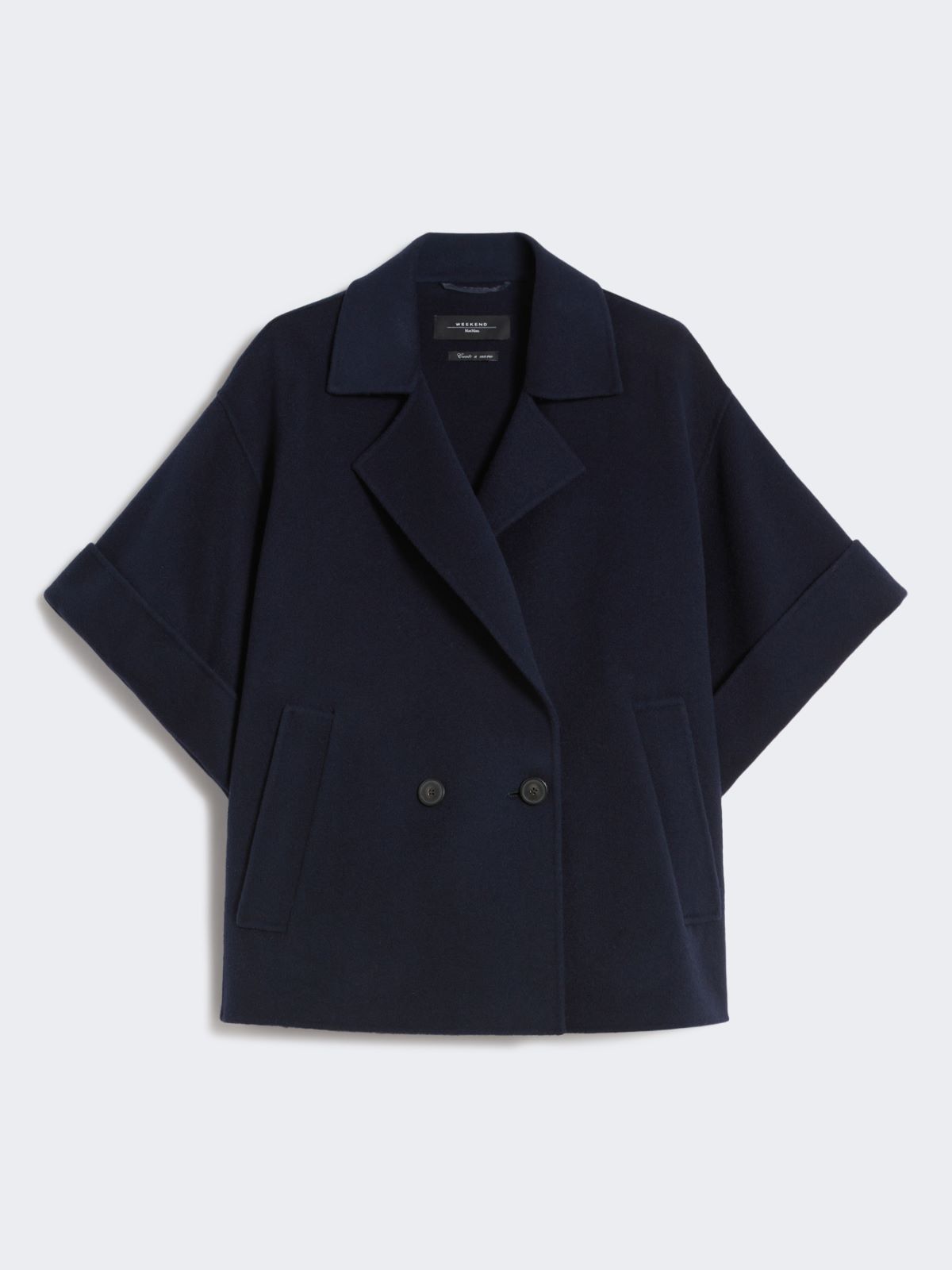 Short wool broadcloth coat - NAVY - Max Mara - 9