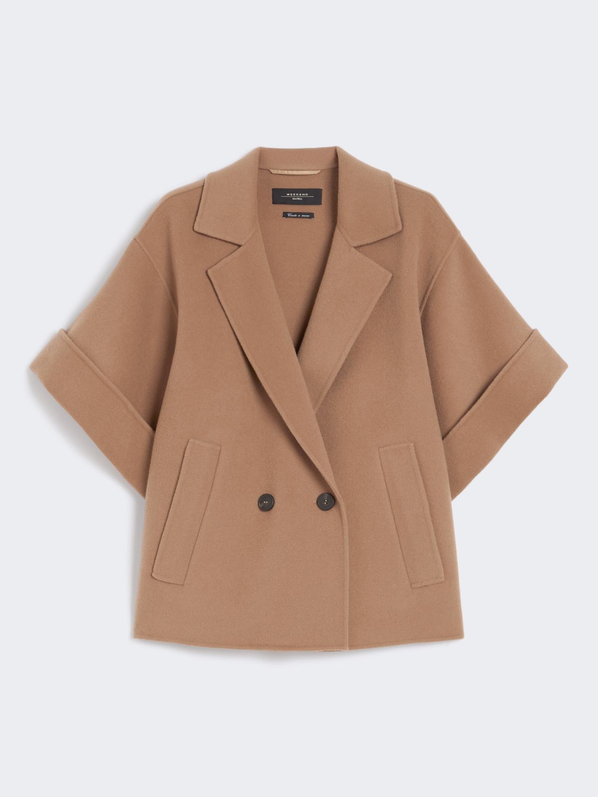 Short wool broadcloth coat - LIGHT BROWN - Max Mara - 9