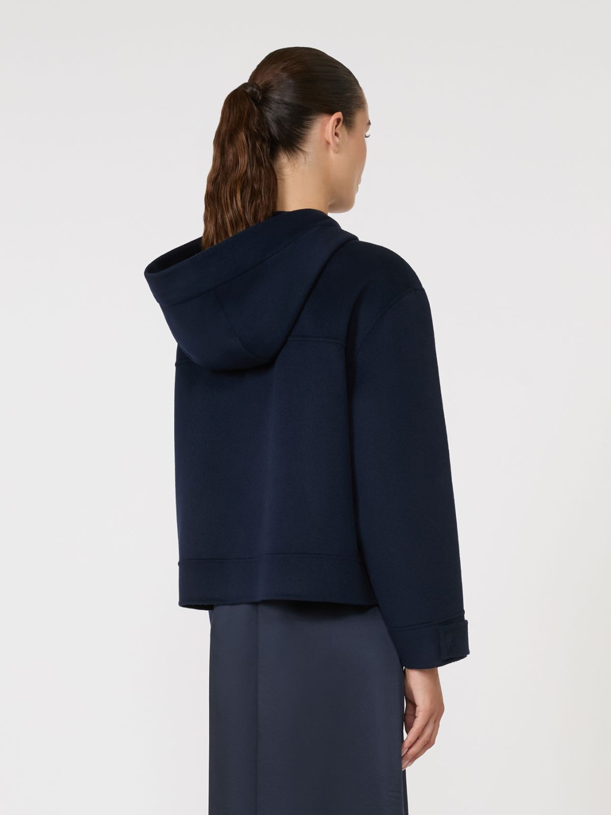 Hooded wool jacket - NAVY - Max Mara - 3