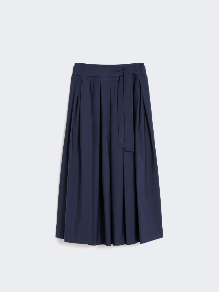 Pleated cotton skirt