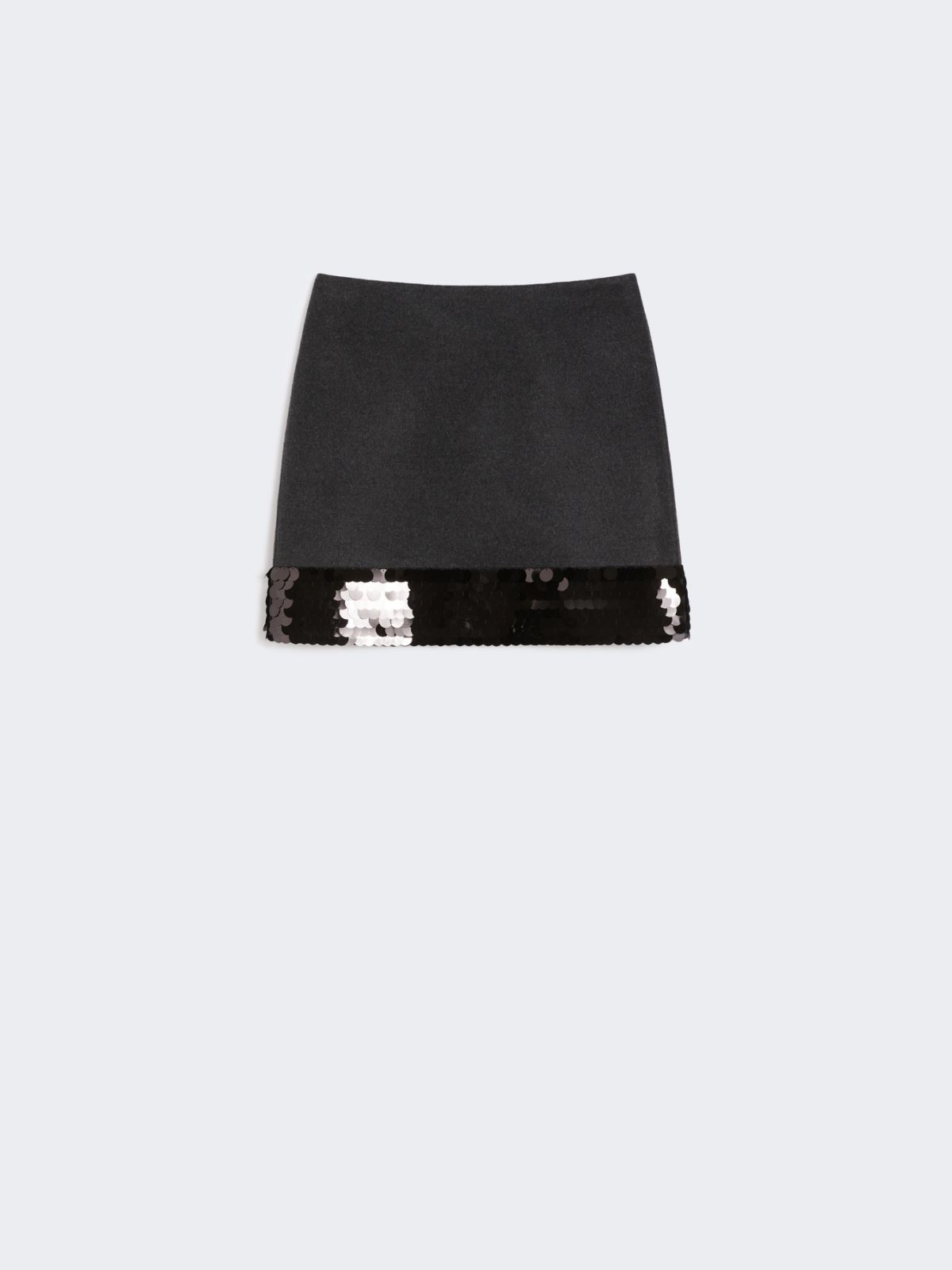 Wool and sequin miniskirt - DARK GREY - Max Mara - 9