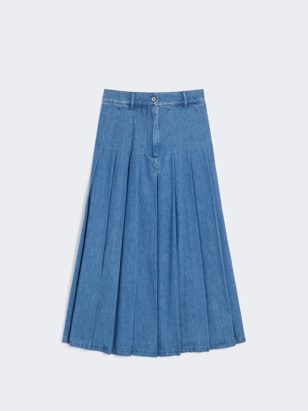 Cotton denim skirt - NAVY - Max Mara - 9