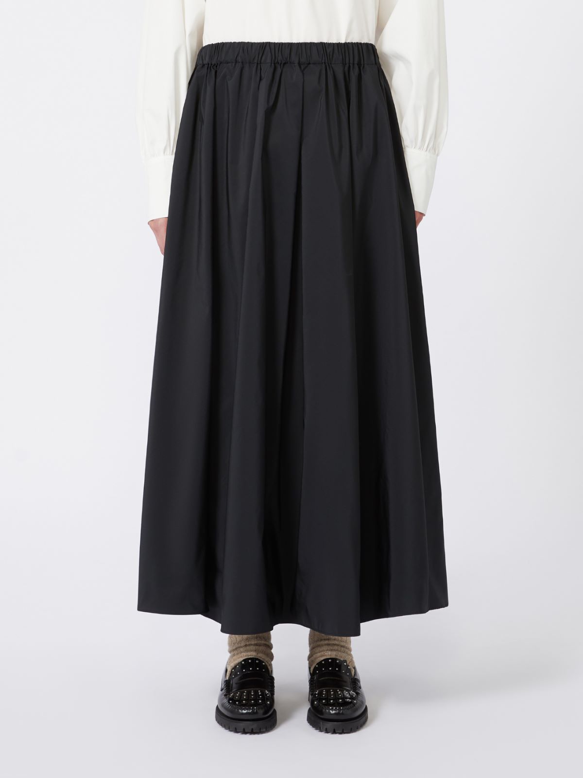Langer Rock aus Taft - SCHWARZ - Max Mara - 2