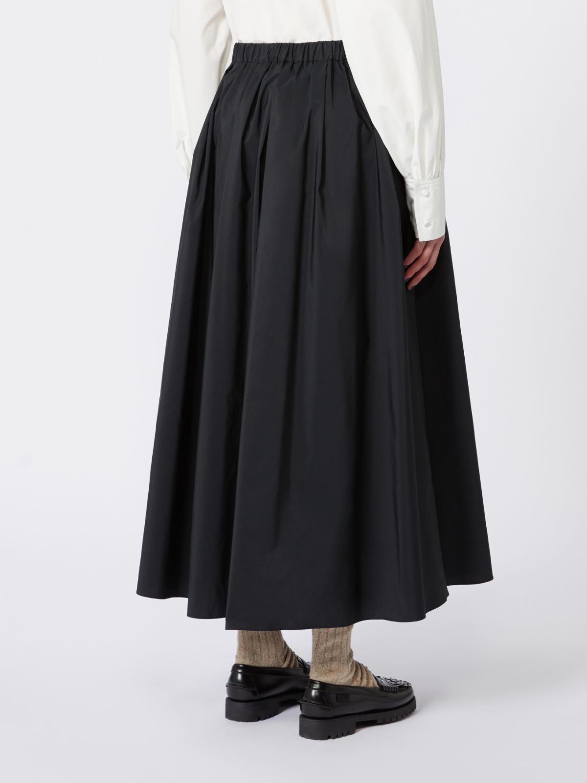 Langer Rock aus Taft - SCHWARZ - Max Mara - 3