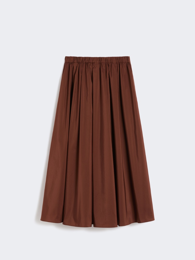 Long taffeta skirt - DARK BROWN - Max Mara