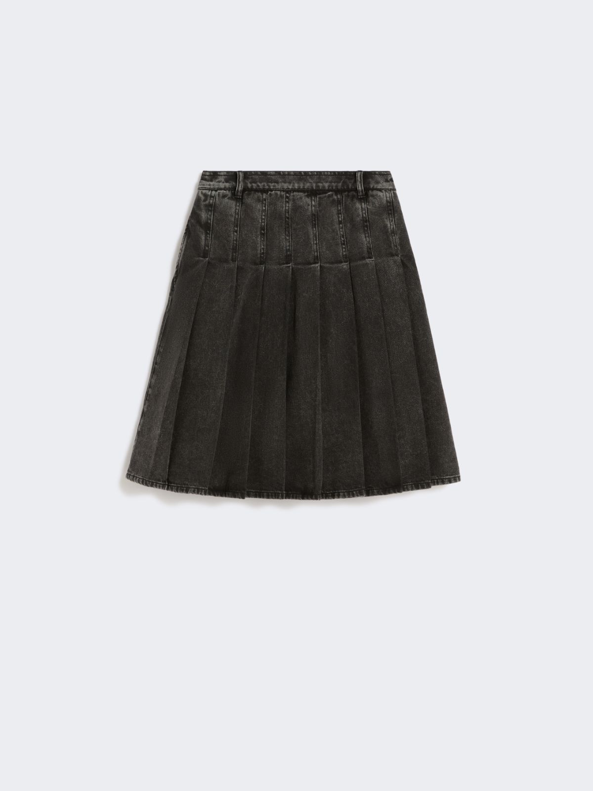 Pleated denim skirt - BLACK - Max Mara - 9