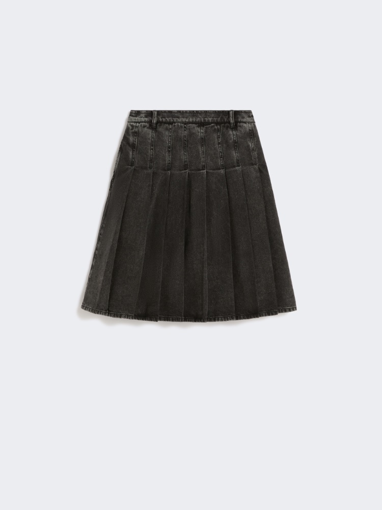 Falda de denim plisada - NEGRO - Max Mara