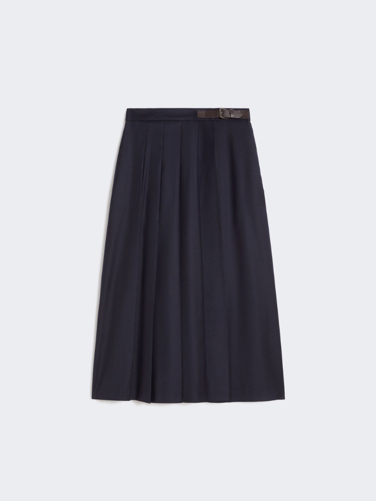 Falda cruzada de lana - AZUL - Max Mara