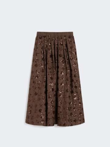 スカート Max Mara 'Aeroso1234' skirt Long skirt in pure silk, hazelnut brown | 