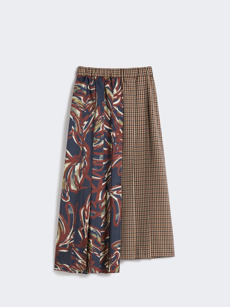 Spódnica z zaszewkami wykonana z wełny w pepitkę - WINNY - Max Mara